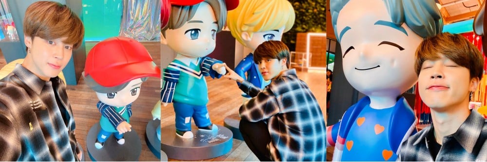 BTS members recreate poses snap pictures with their BTS members recreate poses snap pictures with their