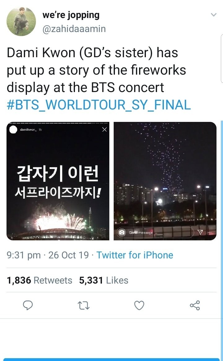 BTS ARMYs Are Being Criticized for Attacking G-Dragon's Sister for Posting  A Fireworks Picture | allkpop