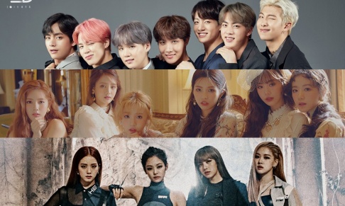 BLACKPINK, BTS, (G)I-DLE