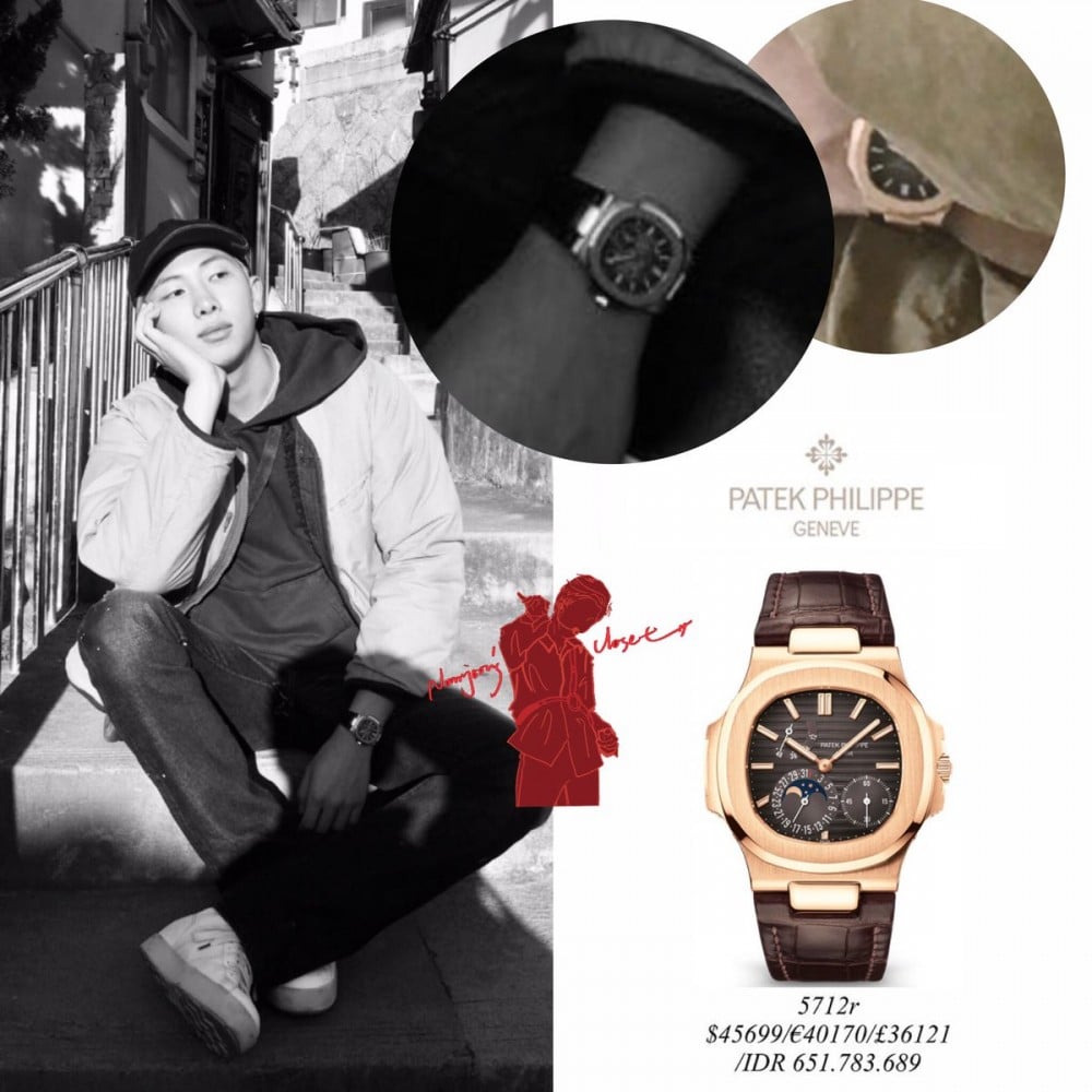 Bangtan Style⁷ (slow) on X: VLIVE 210913 Namjoon wears PATEK PHILIPPE  5320G Grand Complications Watch ($82800). #RM #BTS @BTS_twt   / X