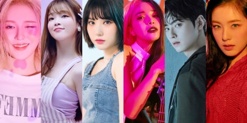 ASTRO, Cha Eun Woo, Seunghee, GFriend (Girlfriend), Eunha, MAMAMOO, Solar, Oh My Girl, Red Velvet, Irene, Wendy