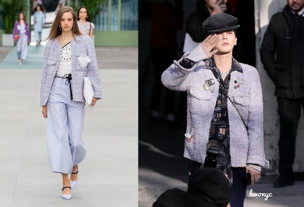 G-Dragon Wears Chanel Womenswear at Paris Fashion Week Spring 2018