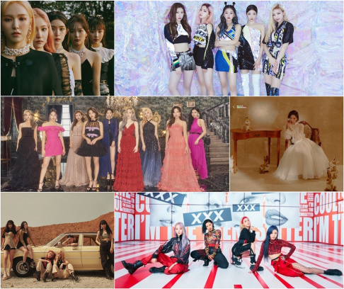 (G)I-DLE, ITZY, Kim Chung Ha, MAMAMOO, Red Velvet, TWICE