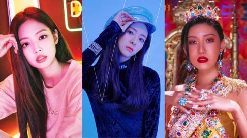 AOA, BLACKPINK, Jennie, Lisa, CLC, EVERGLOW, EXID, GFriend (Girlfriend), I-DLE, Taeyeon, ITZY, IU, IZ*ONE, Kim Chung Ha, LOONA, MAMAMOO, Momoland, Red Velvet, Sunmi, TWICE