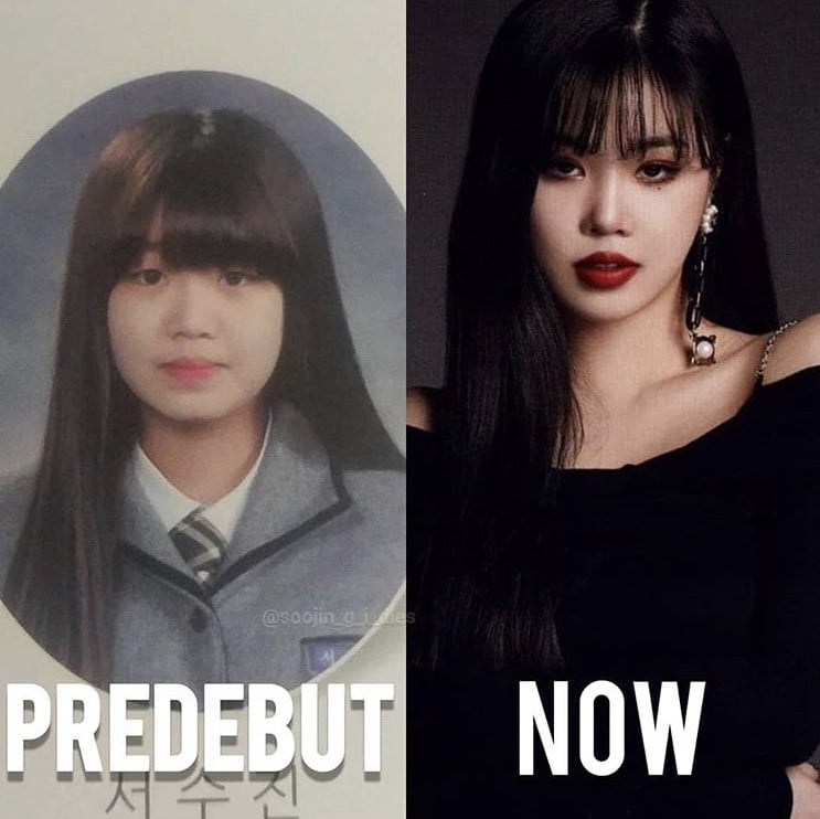 Netizens Discuss The Differences Between G I Dle Soojin S Pre Debut Vs Current Photos Allkpop