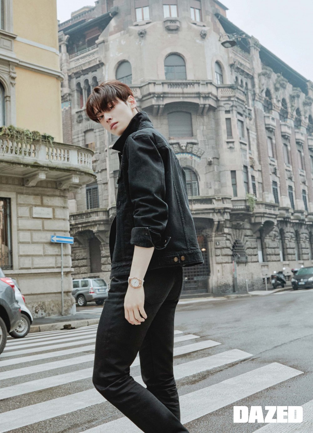 Cha Eun Woo is a heartthrob in the streets of Milan for 'Dazed