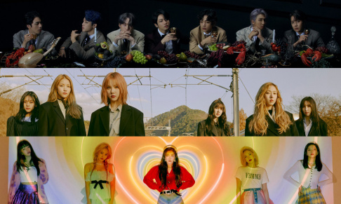 BTS, GFriend (Girlfriend), Red Velvet