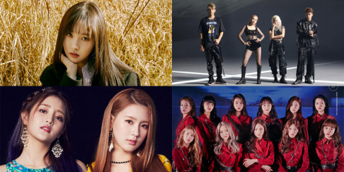 Eunji, Bizzy, Yuju, I-DLE, Miyeon, Minnie, KARD, LOONA, The Boyz, Tiger JK, Ken