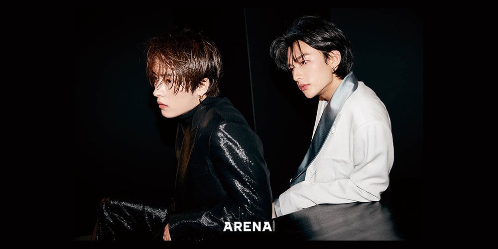 Stray Kids' Lee Know and Hyunjin pose for a mature 'Arena' photoshoot |  allkpop