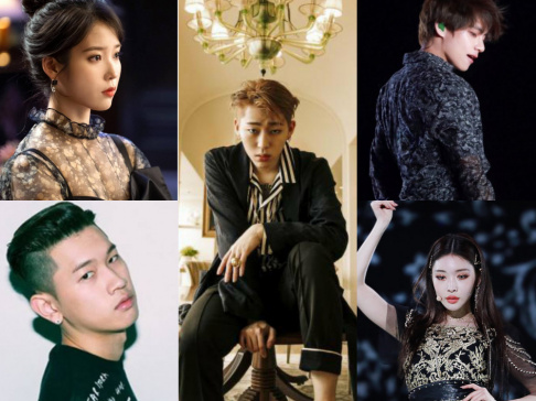 Zico, V, Crush, IU, Kim Chung Ha