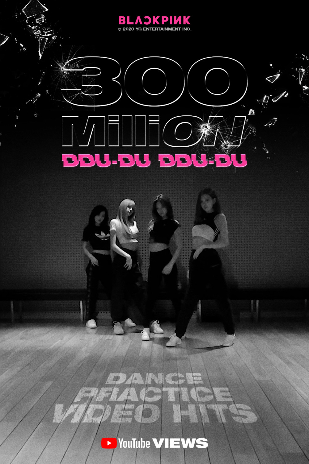 Видео с танцевальной практикой BLACKPINK для "DDU-DU DDU-DU" набрало 300 миллионов просмотров