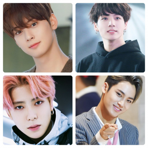 Cha Eun Woo, Jungkook, Jaehyun, Mingyu