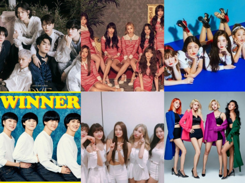 GOT7, LABOUM, Lovelyz, MAMAMOO, Red Velvet, WINNER