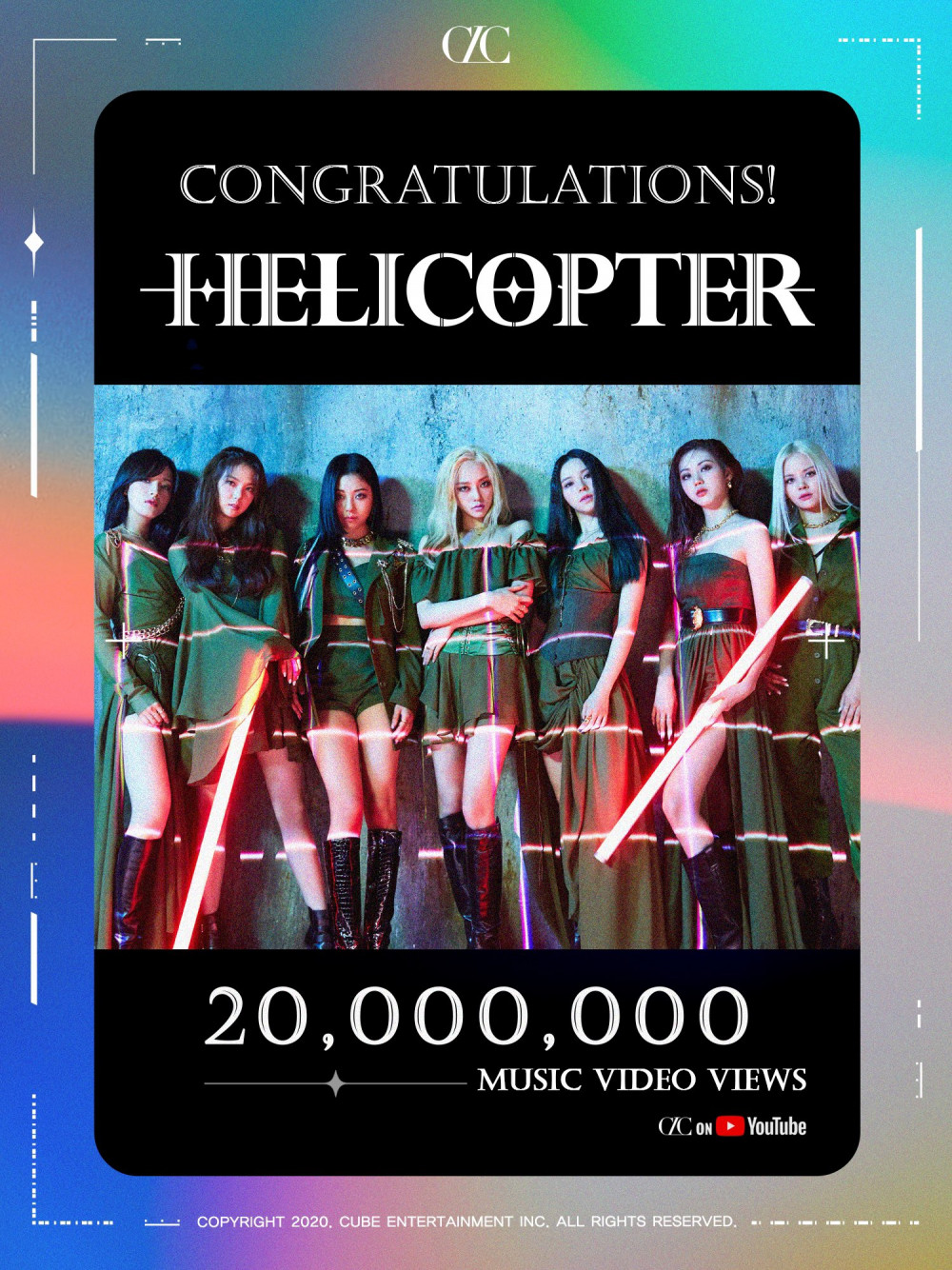 Видеоклип CLC на песню "Helicopter" набрал более 20 млн просмотров