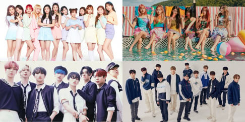 AB6IX, ATEEZ, CRAVITY, (G)I-DLE, ITZY, IZ*ONE, MAMAMOO, MONSTA X, Seventeen, Stray Kids, The Boyz, TREASURE, TXT