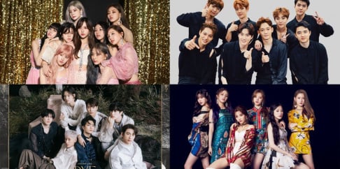 EXO, GOT7, TWICE