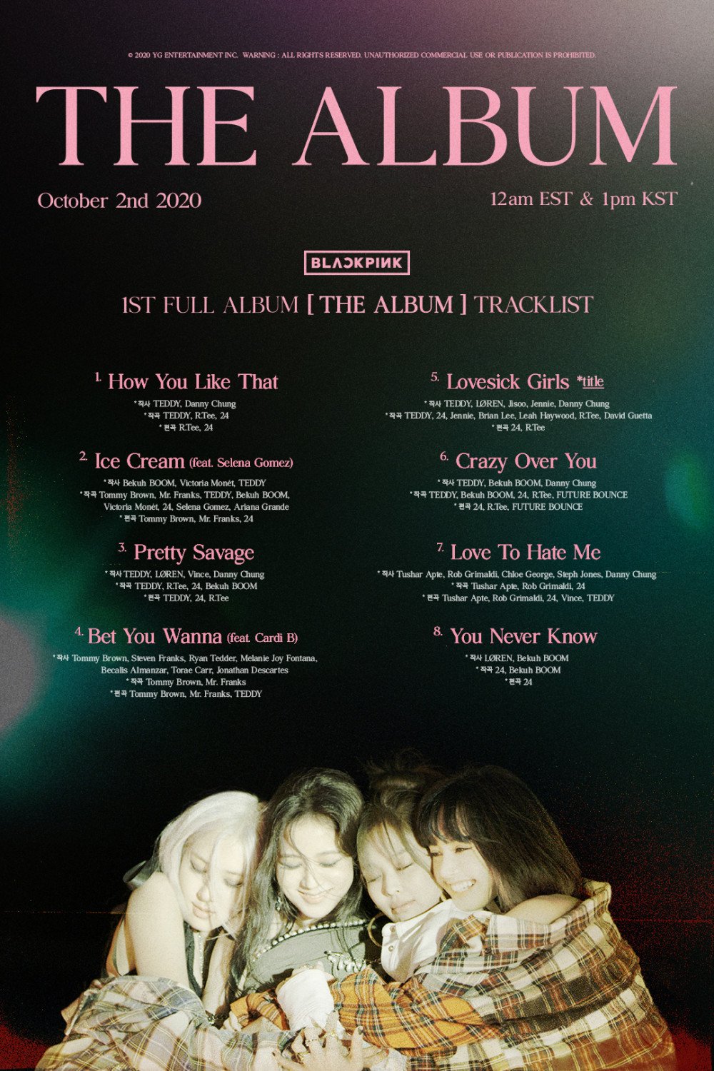 BLACKPINK drop the exciting full tracklist for 'The Album'!