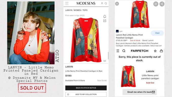 BTS V's brand power strikes once again as he sold out every thing he ...