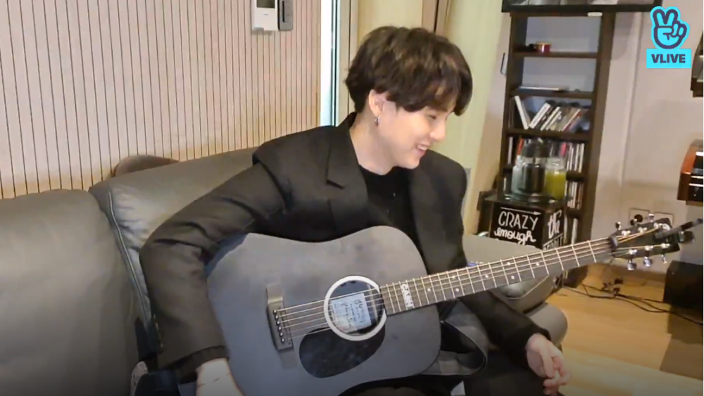 Bts S Suga Plays The Guitar For Fans Through Vlive Allkpop #sugahq_articles...