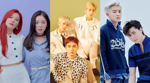 EXO, Sehun, Chanyeol, Chen, Red Velvet, Irene, Seulgi