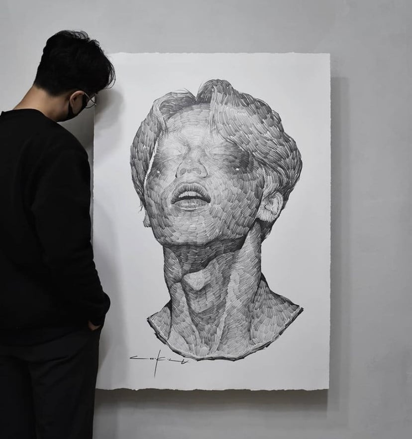 Talented Illustrator Lee K Returns With Another Bts Jimin Masterpiece Allkpop