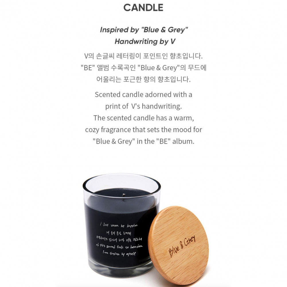 Ви из BTS ещё раз доказывает свою силу бренда, продав свечу, украшенную его почерком, в течение трёх минут