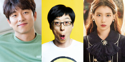 BTS, Gong Yoo, IU, Lim Young Woong, Yoo Jae Suk