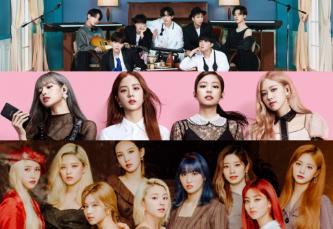 BLACKPINK, BTS, TWICE