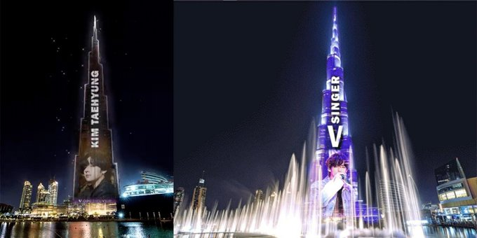 Burj Khalifa Kim Taehyung Birthday Project 2020 - SkyScraper and Building