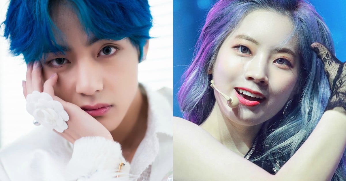 kpop blue hair