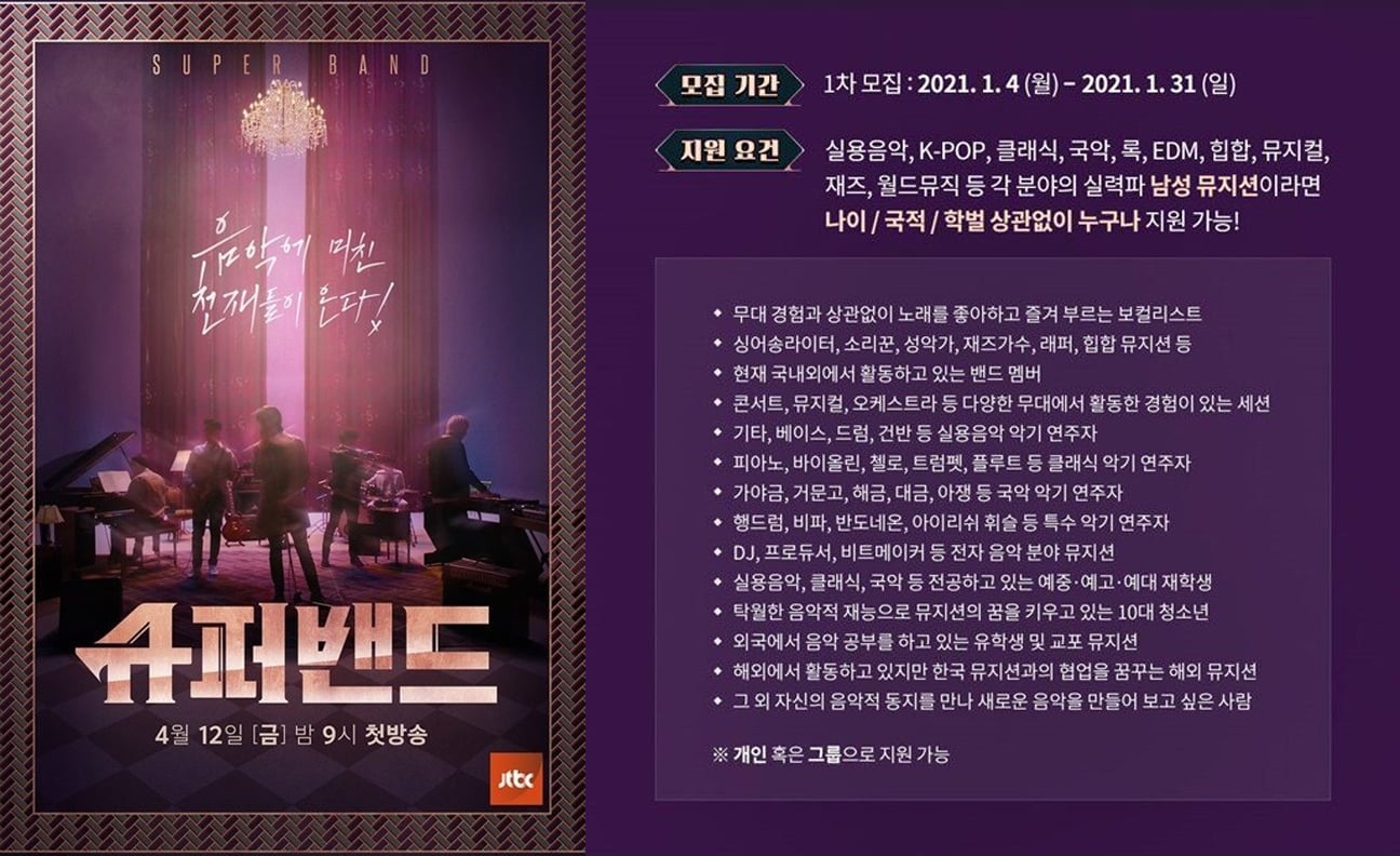 JTBC&rsquo;s &lsquo;Super Band 2&rsquo; is being accused of gender discrimination as the