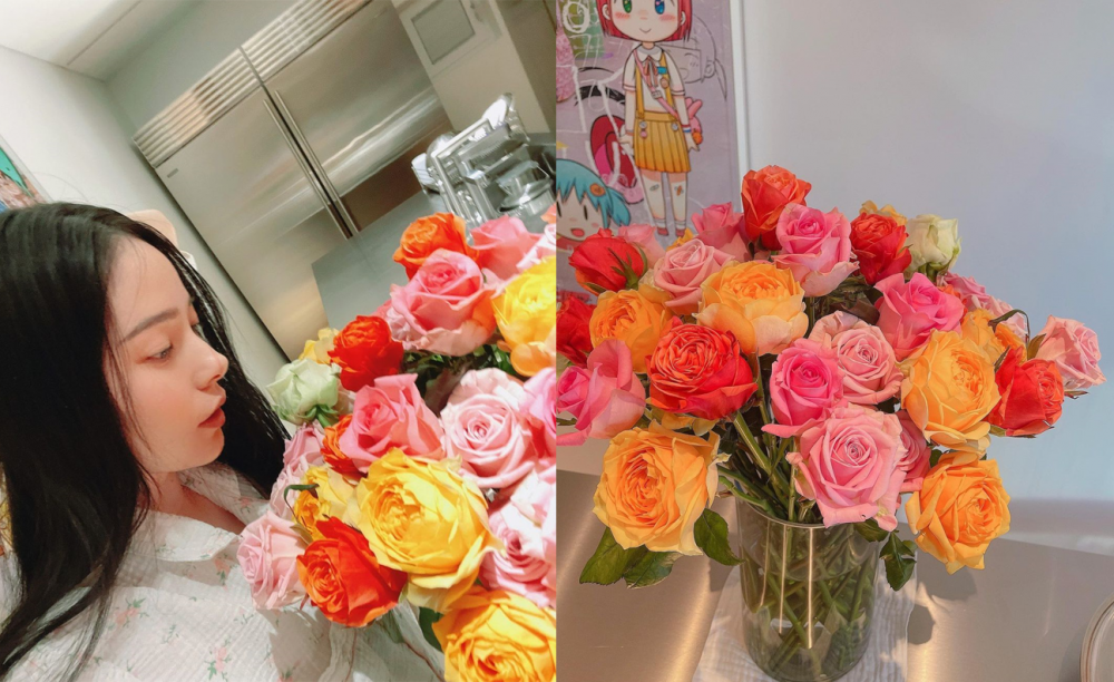 Жена Тэяна Мин Хё Рин поделилась красивыми фотографиями с цветами в своем аккаунте в Instagram