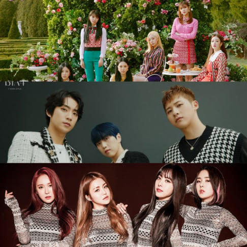 Apink, B1A4, Block B, BB GIRLS (Brave Girls), Super Junior