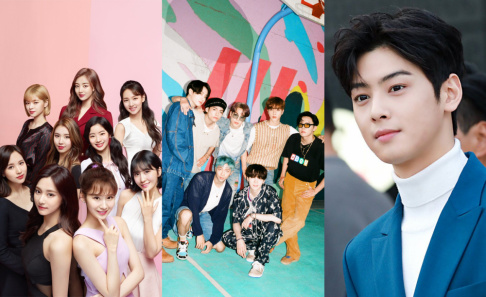 ASTRO, BLACKPINK, BTS, EXO, ITZY, IZ*ONE, NCT, Oh My Girl, Red Velvet, Seventeen, SHINee, TWICE, X1, Jo Seung Youn (WOODZ), Kim Woo Seok