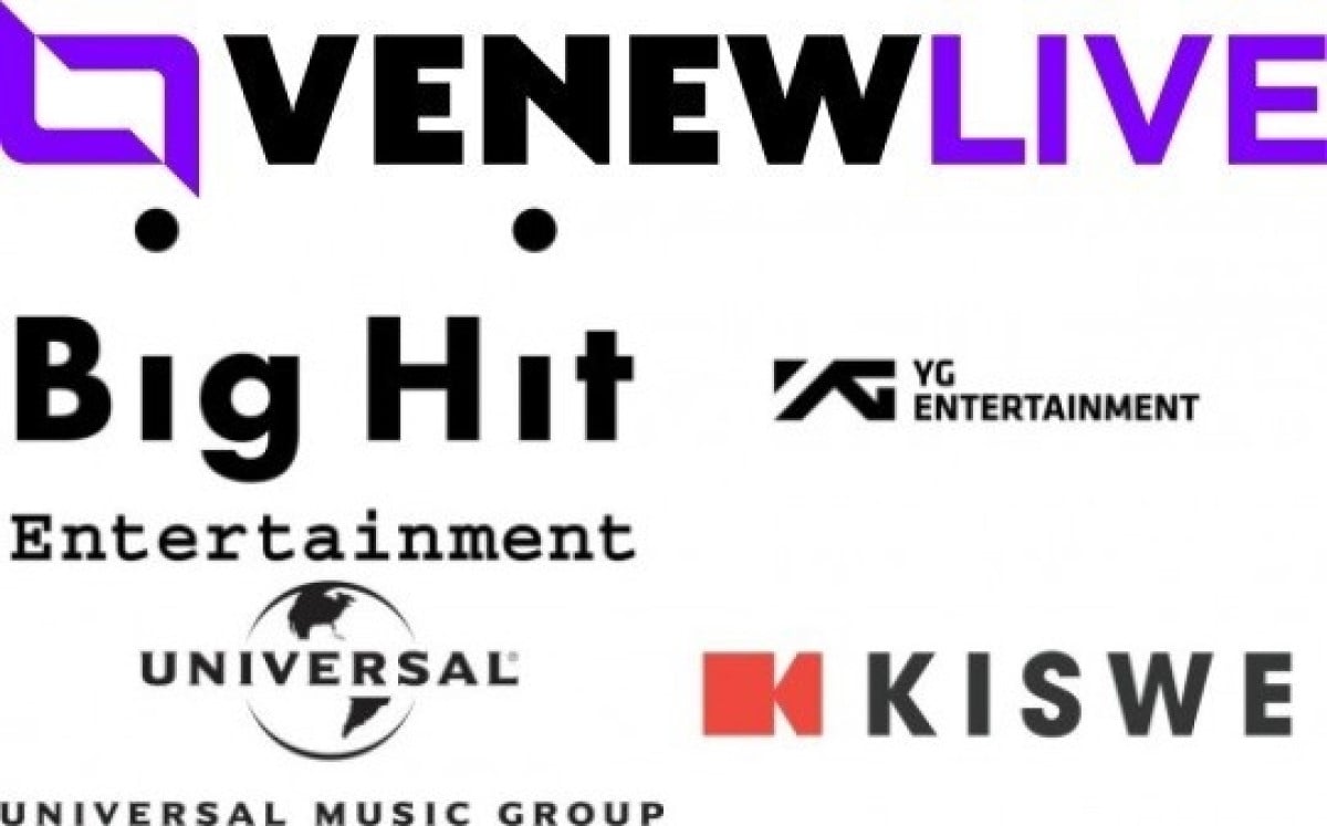 Big Hit Entertainment, YG Entertainment, Universal Music Group and Kiswe Mobile together launch a new live streaming platform