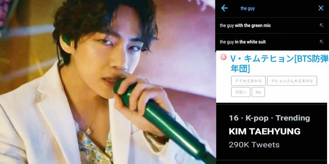 Netizens Ask Which BTS Member Wore White Suit With Green Mic During GRAMMY  Awards 2021 - Kpopmap