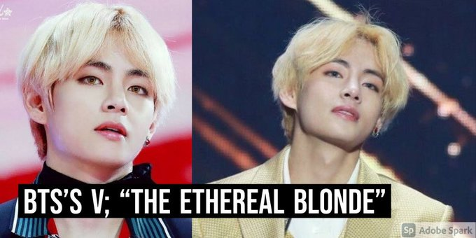 Korea's Golden Visual BTS V tops various rankings as the idol who looks  best in blonde hair | allkpop