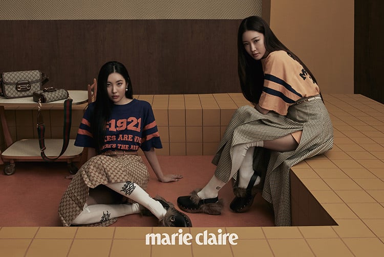 Ким Чонха и Сонми объединились для фотосесии в майском номере журнала Marie Claire Korea