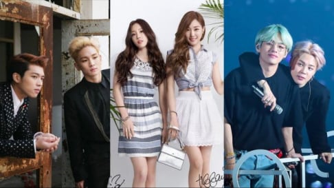 BTS, V, Jimin, Taeyeon, Tiffany Young, Woohyun, IU, MAMAMOO, Hwa Sa, Suzy, SHINee, Key