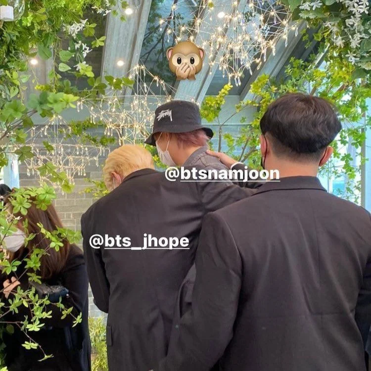 BTS's J-Hope spotted with blonde hair at his sister's wedding | allkpop