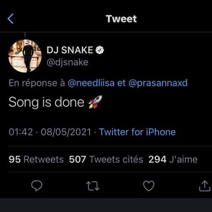 DJ Snake удалил твит о коллаборации с Лисой из BLACKPINK?
