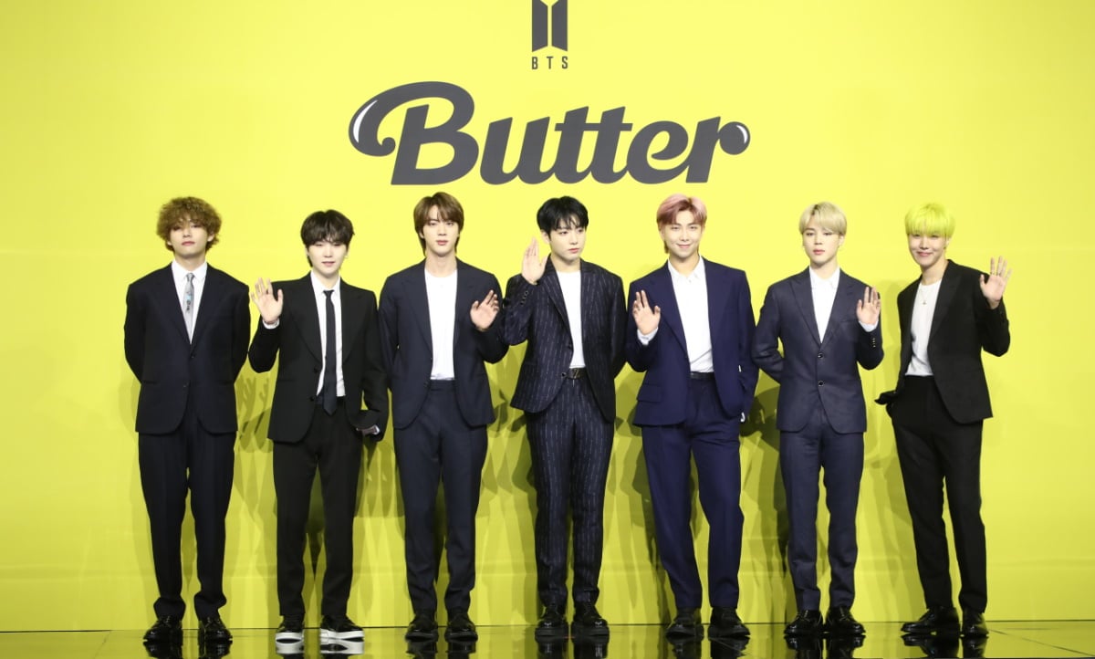 BTS talk about new track, V's curly hairstyle, SUGA's shoulder, the  pandemic & more at 'Butter' press conference | allkpop