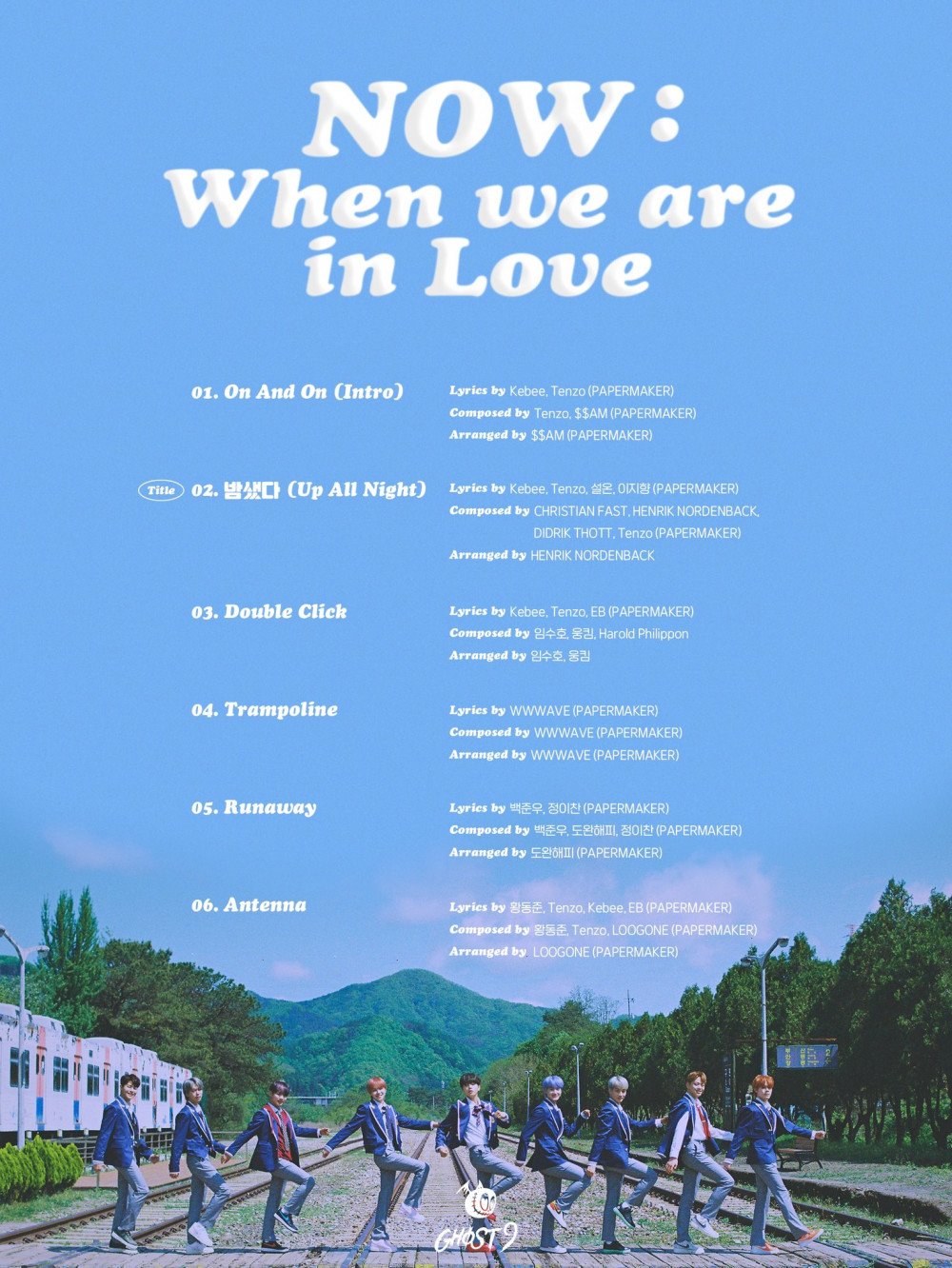 [Камбэк] Ghost9 альбом "Now: When we are in Love": музыкальный клип "Up All Night"