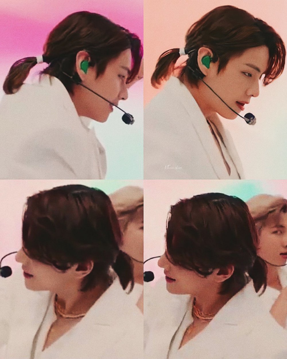 V's ponytail hairstyle shook the whole internet after BTS's GMA performance  | allkpop