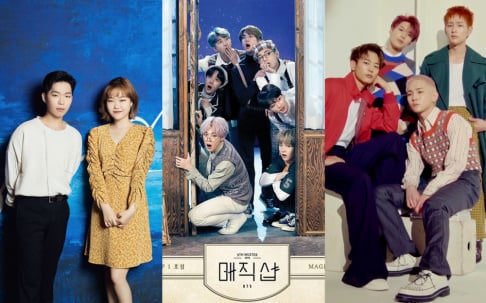 Akdong Musician (AKMU), Beenzino, BLACKPINK, BoA, BTS, EXO, Taeyeon, ONF, WINNER