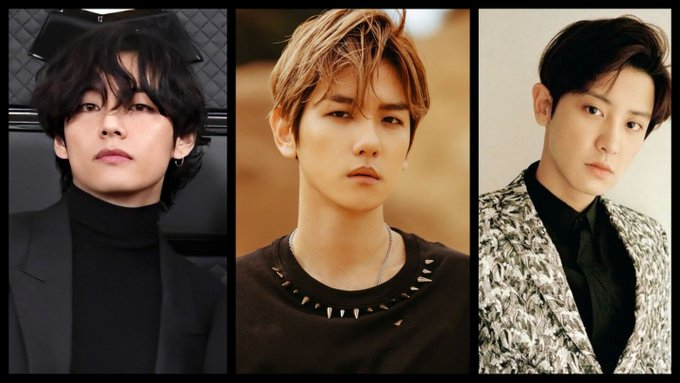 BTS, V, EXO, Sehun, Baekhyun, Chanyeol