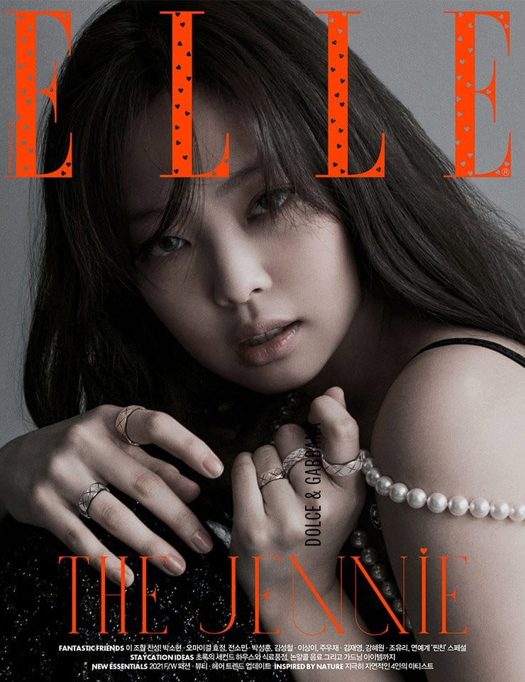 Jennie is a dark & chic 'Chanel' girl for the August cover of 'Elle