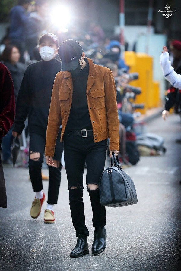 The Evolution Of BTS's Suga's Airport Fashion⁠ From 2013 To 2022 - Koreaboo