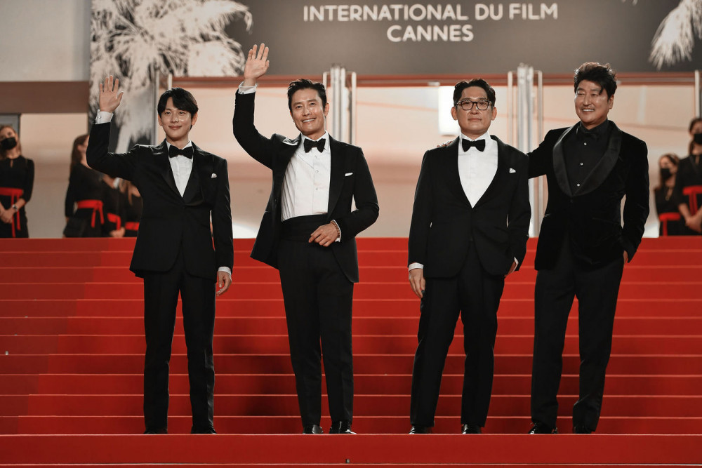 Сон Кан Хо, Ли Бён Хон и Им Шиван на Каннском кинофестивале