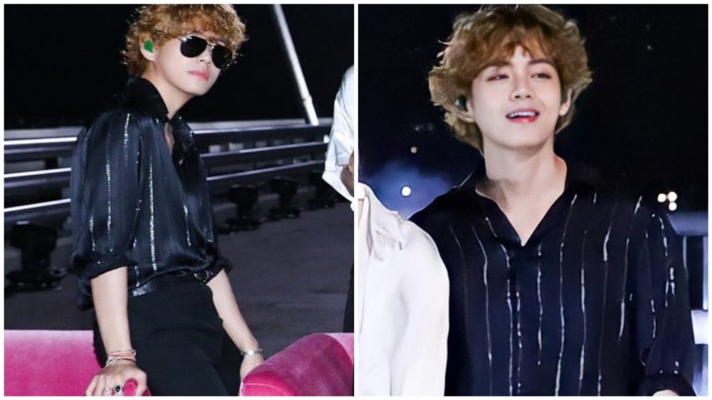 LEMETEQUE to sell a limited quantity of BTS V's silver stripe silk shirt  due to high demand